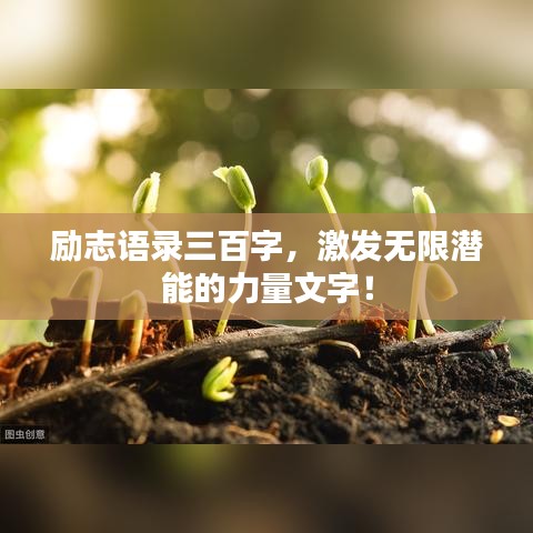 勵(lì)志語錄三百字，激發(fā)無限潛能的力量文字！
