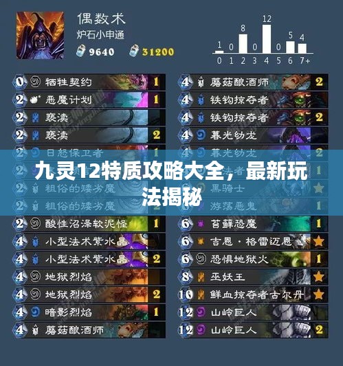 九靈12特質(zhì)攻略大全，最新玩法揭秘
