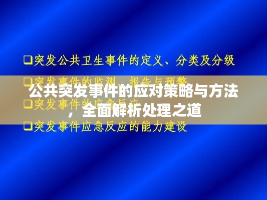 公共突發(fā)事件的應(yīng)對(duì)策略與方法，全面解析處理之道