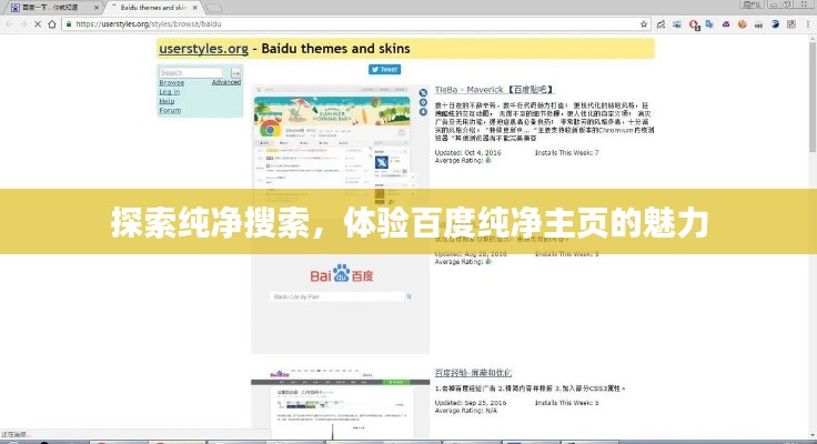 探索純凈搜索，體驗(yàn)百度純凈主頁的魅力