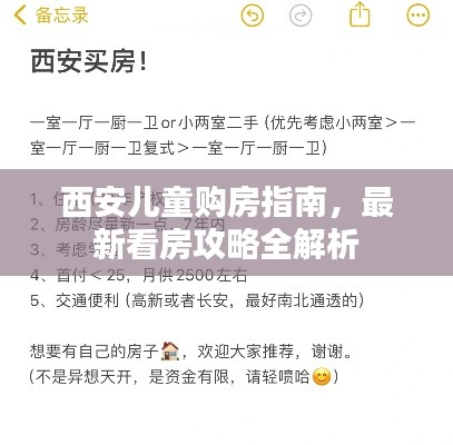 西安兒童購房指南，最新看房攻略全解析