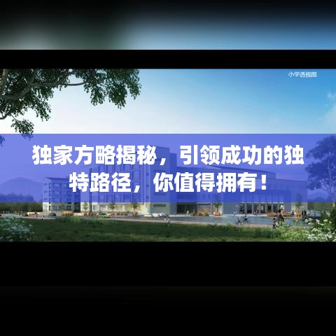 獨(dú)家方略揭秘，引領(lǐng)成功的獨(dú)特路徑，你值得擁有！
