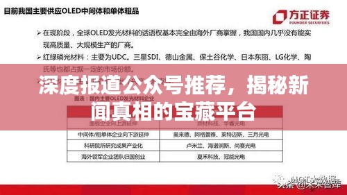 深度報(bào)道公眾號推薦，揭秘新聞?wù)嫦嗟膶毑仄脚_