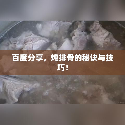 百度分享，燉排骨的秘訣與技巧！