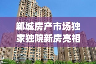 鄲城房產(chǎn)市場獨家獨院新房亮相，打造理想居住新標(biāo)桿