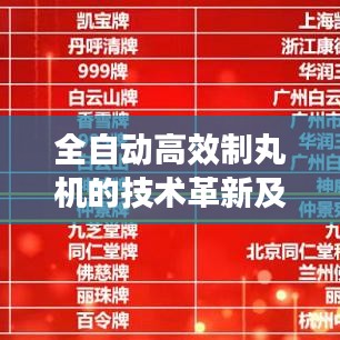 全自動高效制丸機的技術革新及其在制藥工業(yè)的應用實踐