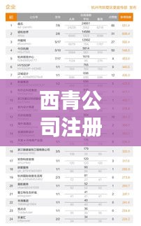 西青公司注冊(cè)榜單及影響力解析