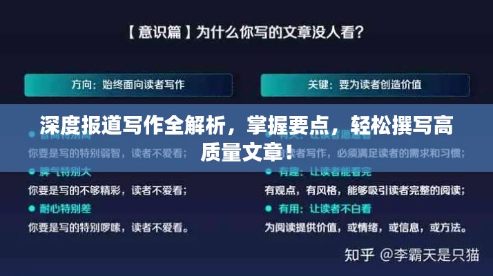 深度報道寫作全解析，掌握要點，輕松撰寫高質(zhì)量文章！