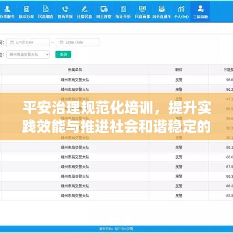 平安治理規(guī)范化培訓，提升實踐效能與推進社會和諧穩(wěn)定的重要性