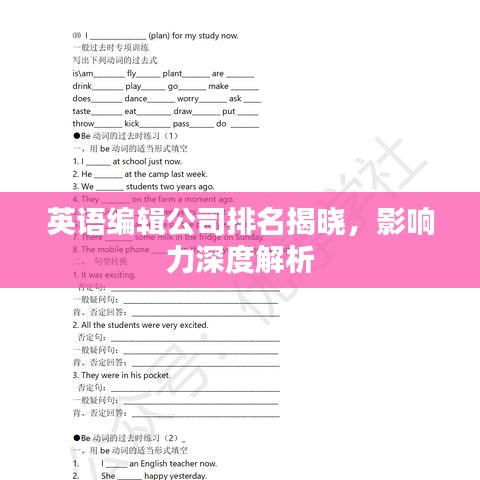 英語(yǔ)編輯公司排名揭曉，影響力深度解析