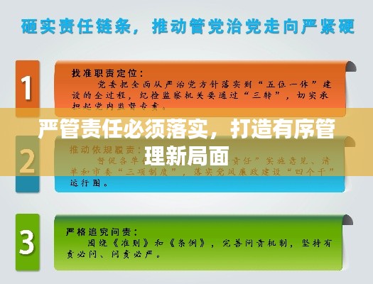 嚴管責(zé)任必須落實，打造有序管理新局面