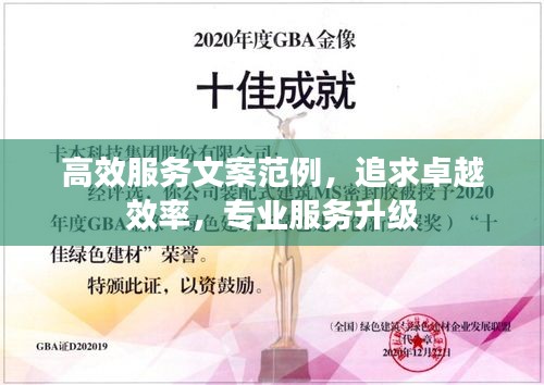 高效服務文案范例，追求卓越效率，專業(yè)服務升級