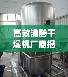 高效沸騰干燥機(jī)廠商揭秘，專業(yè)制造，品質(zhì)卓越