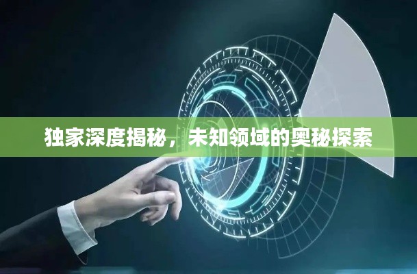 獨(dú)家深度揭秘，未知領(lǐng)域的奧秘探索