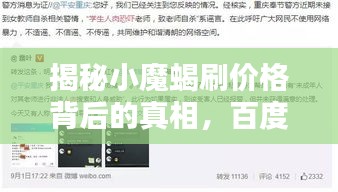 揭秘小魔蝎刷價格背后的真相，百度搜索帶您探尋真相