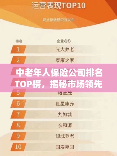 中老年人保險(xiǎn)公司排名TOP榜，揭秘市場(chǎng)領(lǐng)先者！