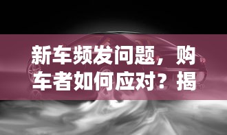 新車頻發(fā)問題，購車者如何應對？揭秘解決之道！