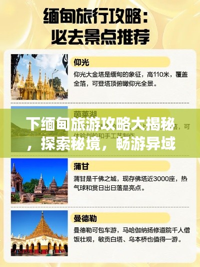 下緬甸旅游攻略大揭秘，探索秘境，暢游異域風(fēng)情！