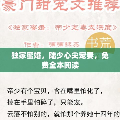 獨(dú)家蜜婚，陸少心尖寵妻，免費(fèi)全本閱讀