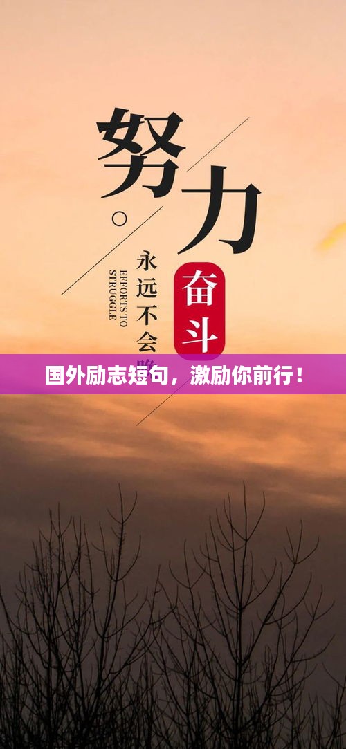國外勵志短句，激勵你前行！